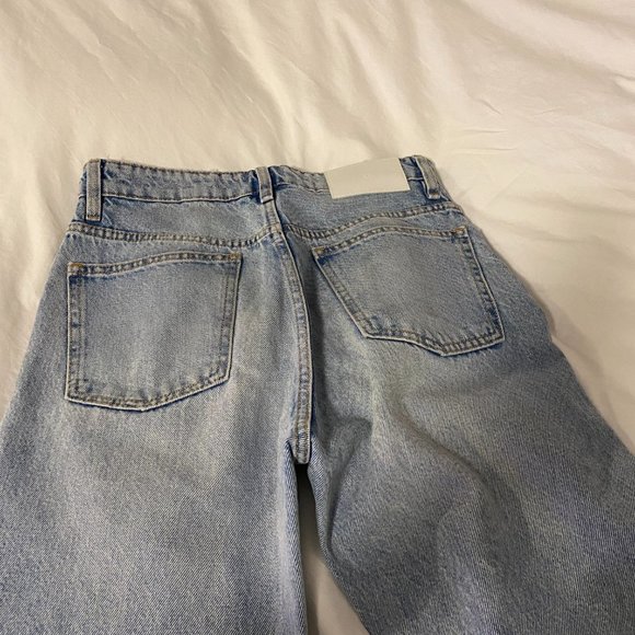 Zara High-Rise Straight-Leg Jeans Light Blue - Picture 8 of 8